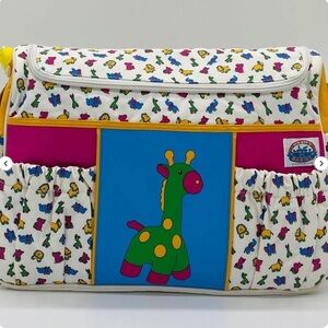 Vintage Noah's Babies Giraffe Diaper Bag